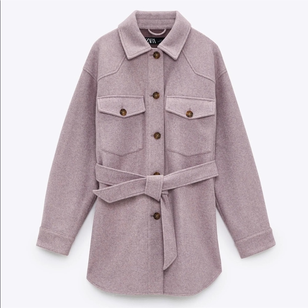 Zara oversized belted jacket